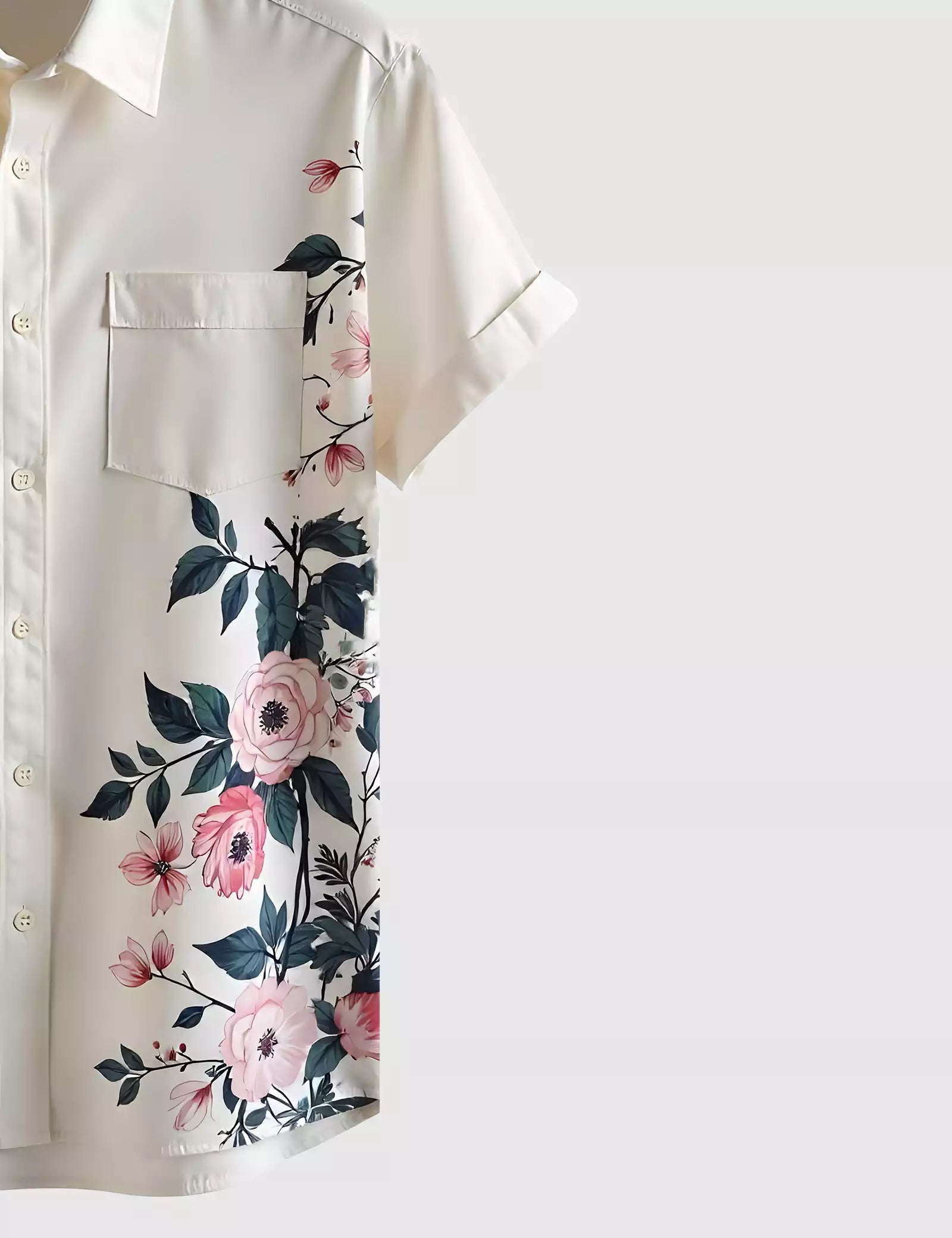 Rose on Corner Men's Shirt Half Sleeves Exclusive Summer Edition