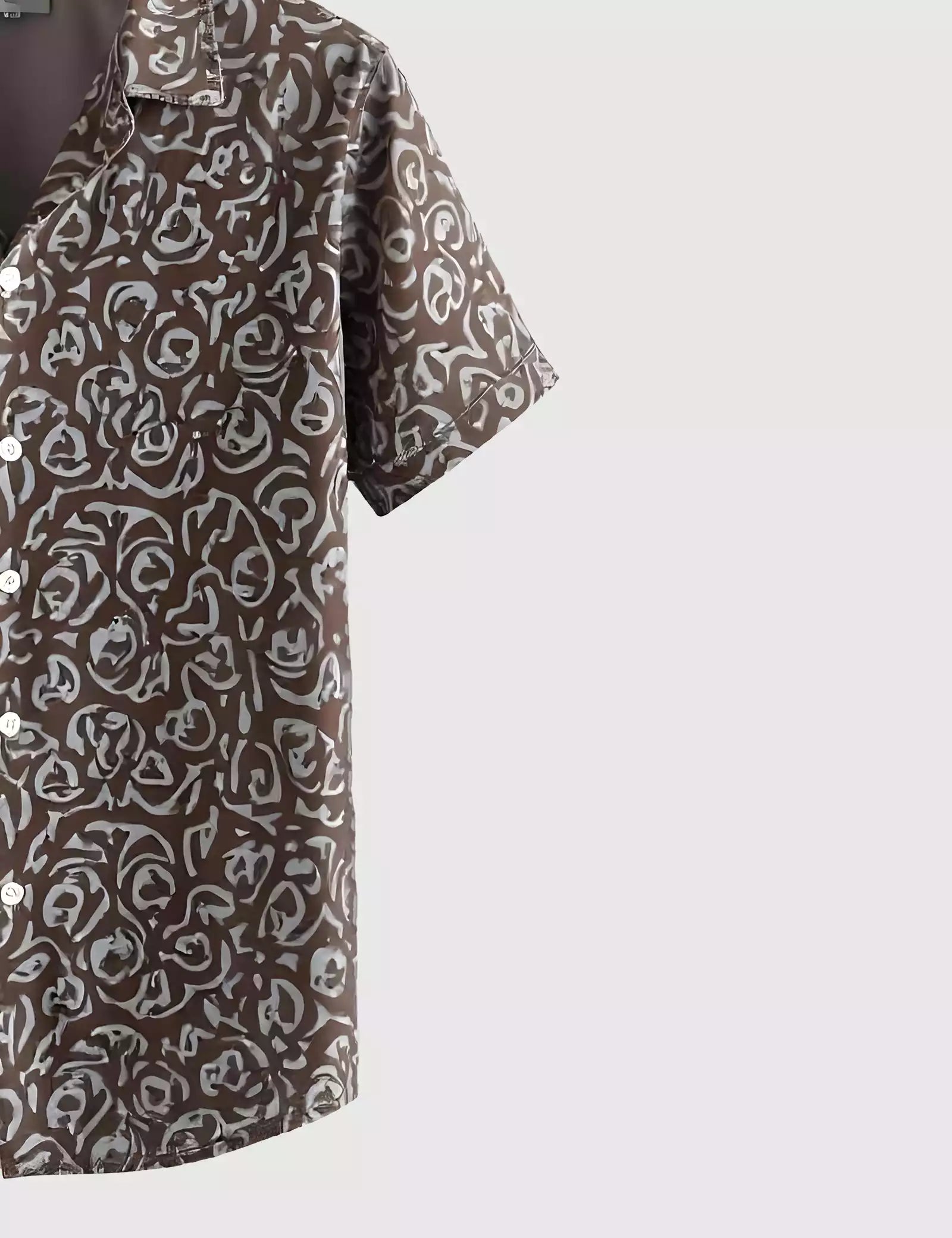 Illusion Printed Black Color Men's Shirt Half Sleeves Exclusive Summer Edition