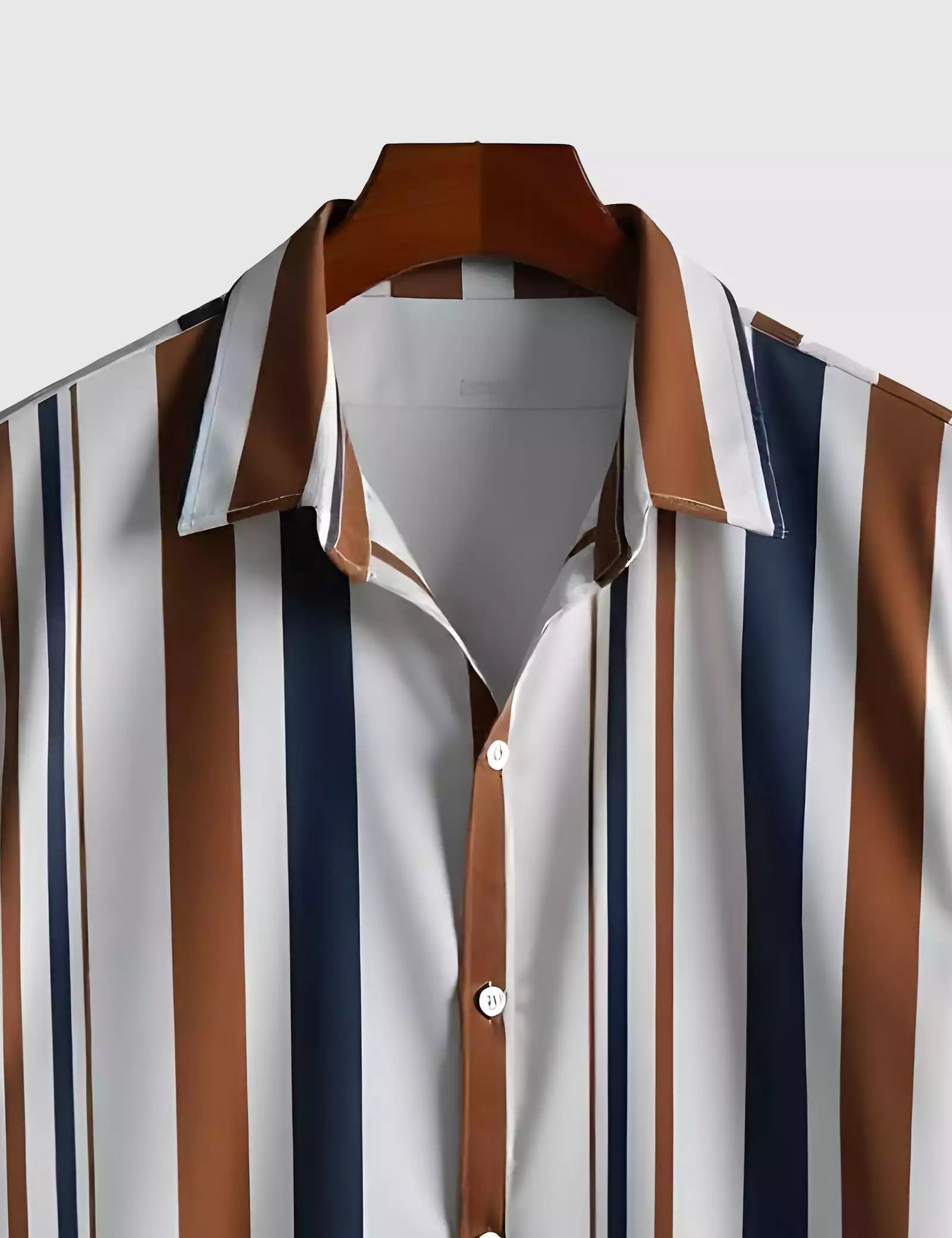 Vertical Linings Men's Shirt Half Sleeves Exclusive Summer Edition