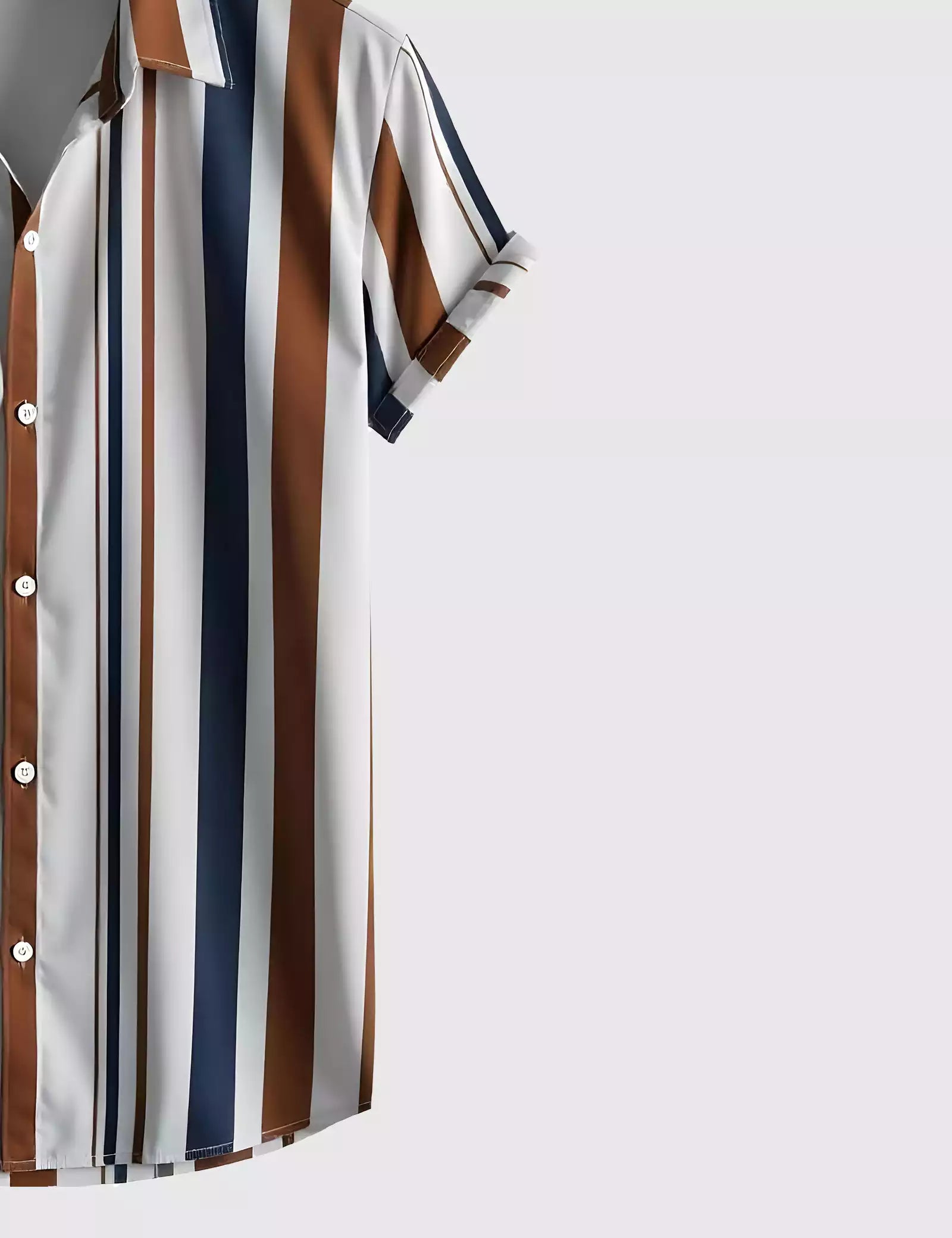 Vertical Linings Men's Shirt Half Sleeves Exclusive Summer Edition