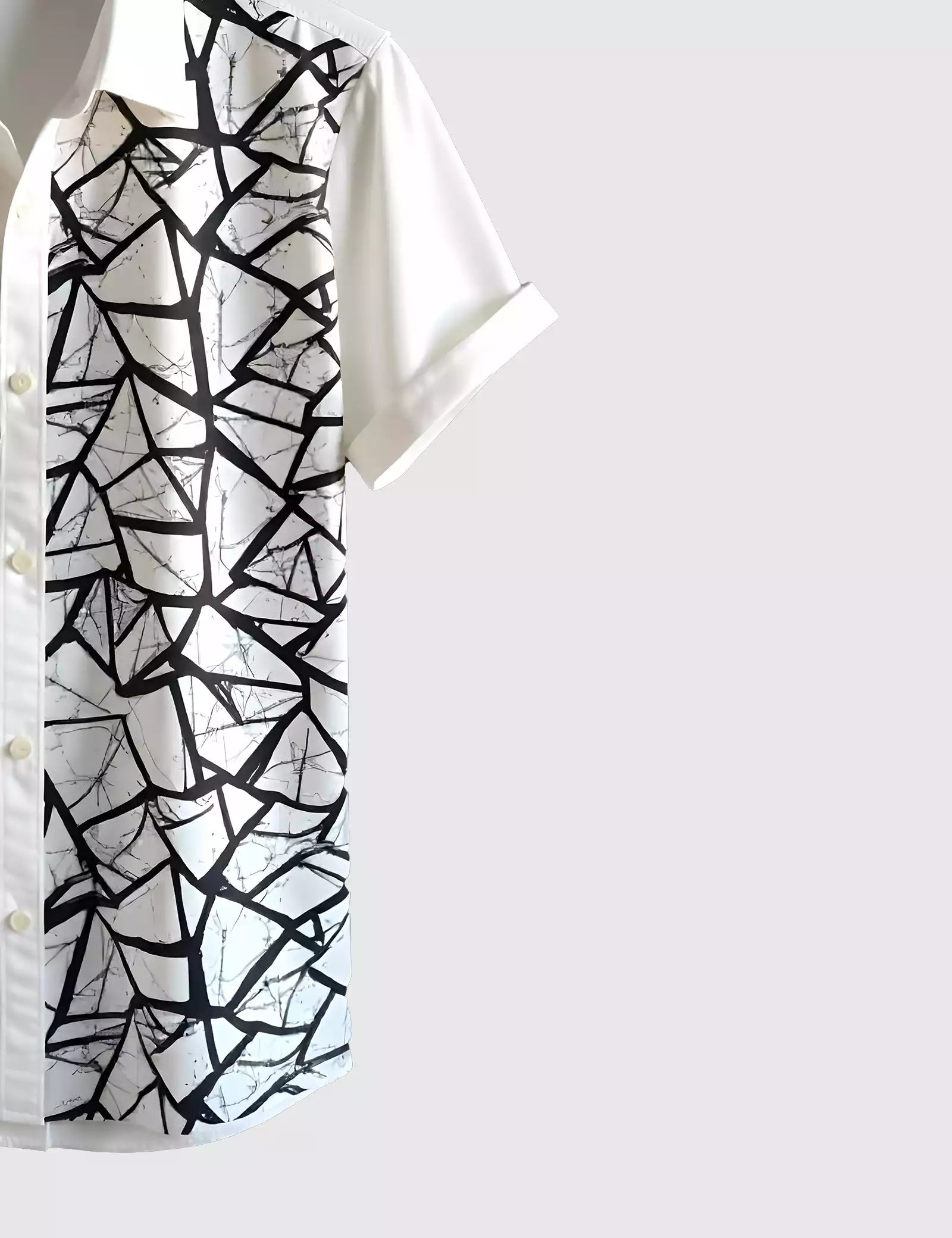 Tiles Pattern Men's Shirt Half Sleeves Exclusive Summer Edition