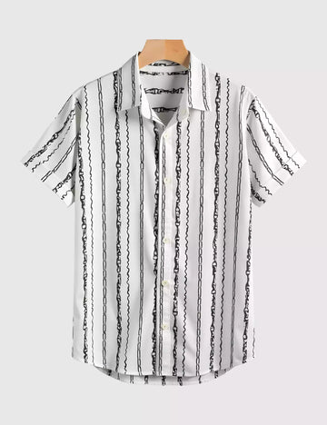 Straight Lining Men's Shirt Half Sleeves Exclusive Summer Edition