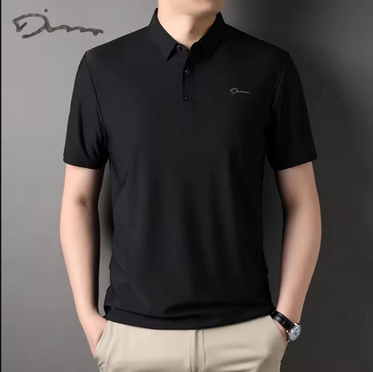t Business Solid Color Half Sleeved Tops Smooth